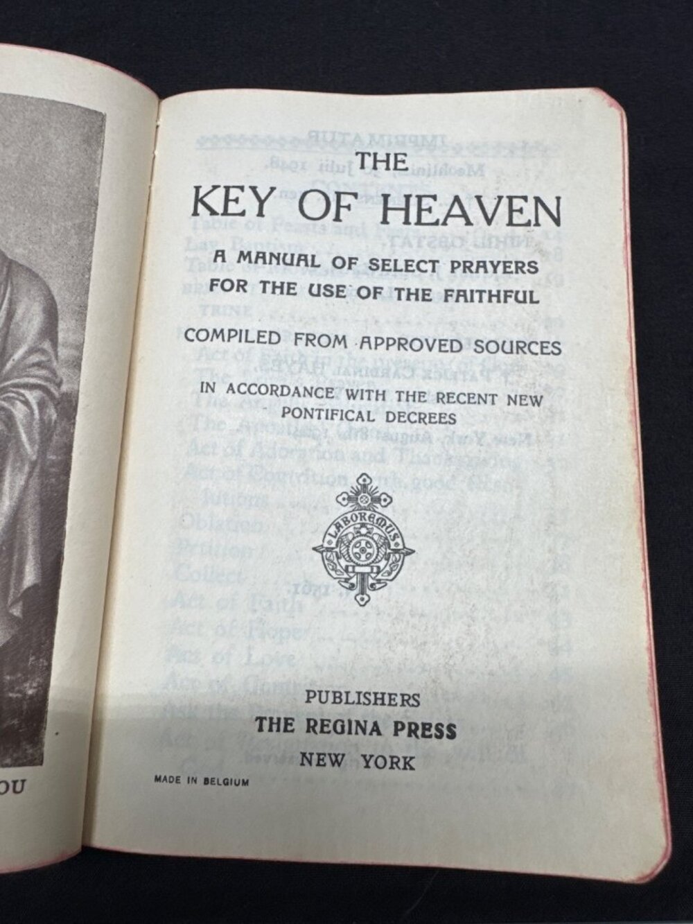 The Key Of Heaven Prayer Book By Regina Press Vintage Leather Bound Pocket Size - Picture 5 of 7